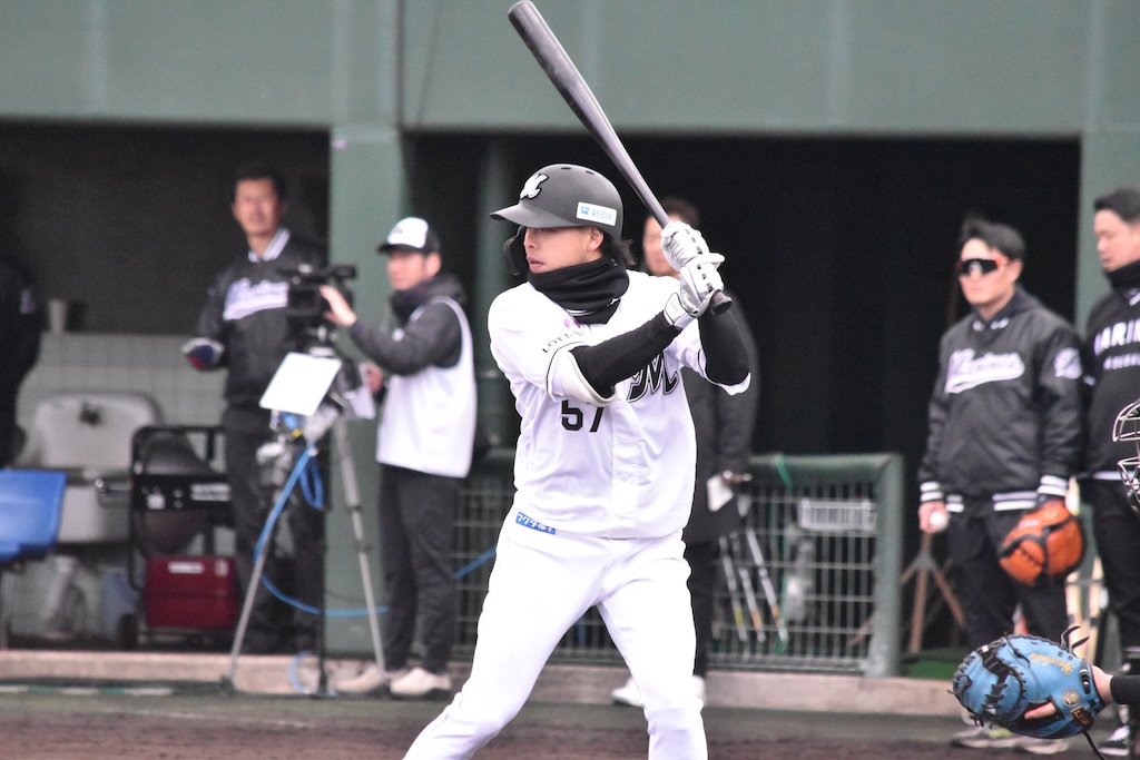  ロッテ・小川龍成（撮影＝岩下雄太） 