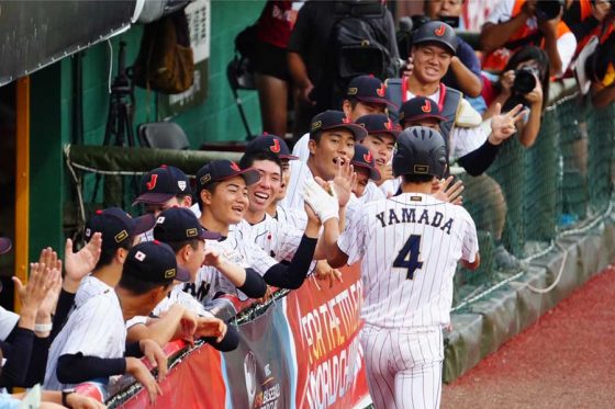 韓国戦に7-1で勝利した侍ジャパンU-18代表【写真:荒川祐史】