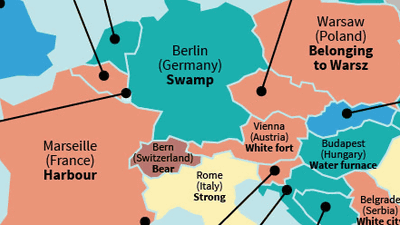 世界の都市名の由来が何なのかわかる地図が公開中 ライブドアニュース