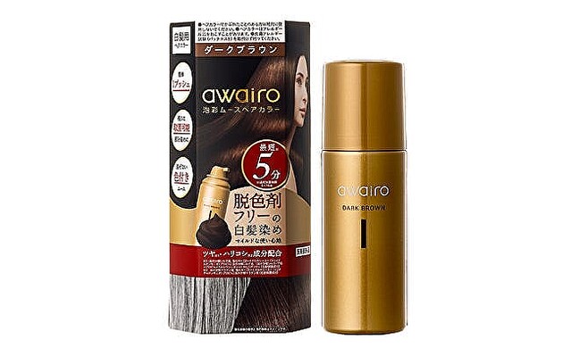 アワイロ 泡ムースヘアカラー ライトブラウン 3箱セット awairo