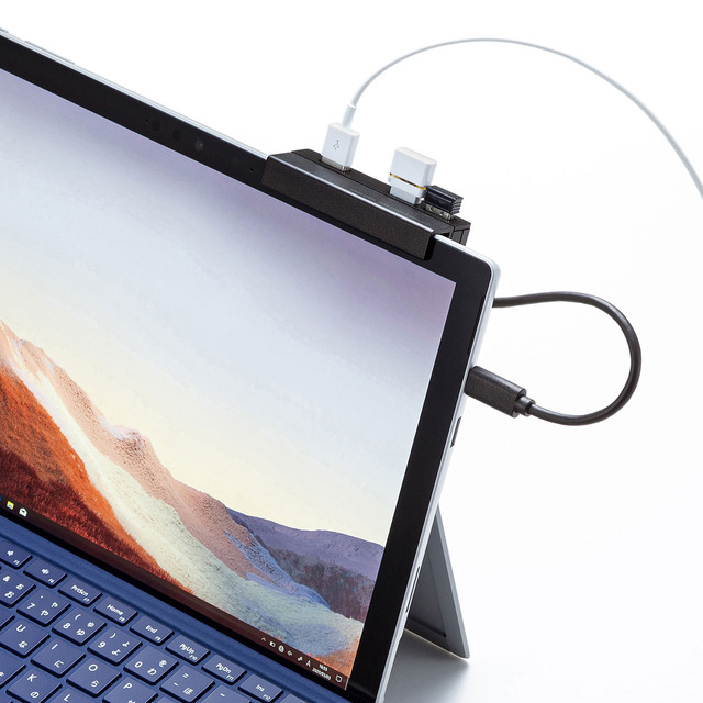 iPadPro、Surfaceに挟んで使える! サンワサプライ、Type-Cポートの便利なハブ3種類