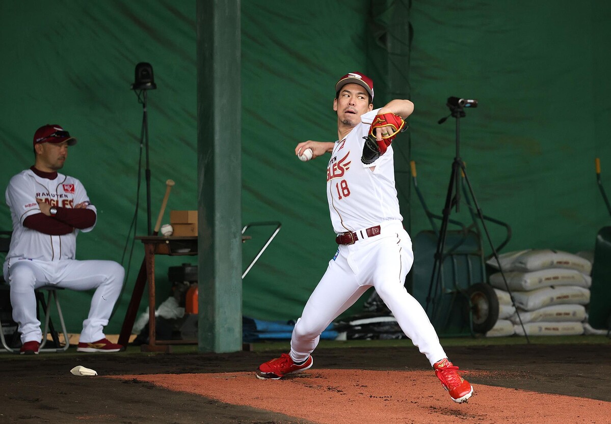 楽天 マエケンがブルペン１番乗りで１８球「いいプレゼンだったと思います」 - ライブドアニュース