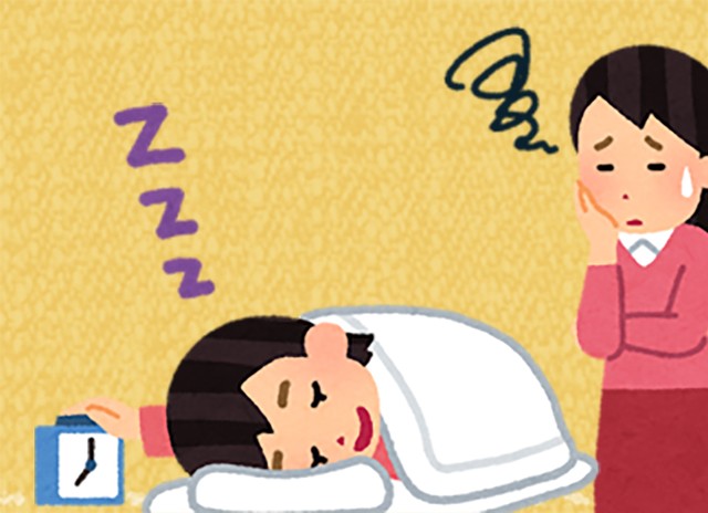 朝が弱い小2娘さん。なんとかしたいと起床方法をThreadsで尋ねてみると…(いらすとや)