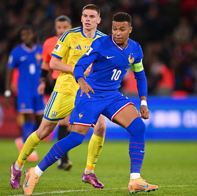 ウクライナ戦で２ゴールを決めたエムバペ。(C)Getty Images