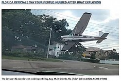 ����ƻϩ���ͤù���Ǥ��������ʵ��ʲ����ϡ�Fox News��2022ǯ8��22���ա�Stunning video shows Florida Cessna plane crashing onto Orlando road�ס�Raiah Collins/LOCAL NEWS X/TMX�ˡ٤Υ����꡼�󥷥�åȡ�