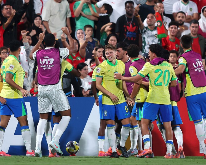 ラストワンプレーで勝負を決めたブラジル。（C）Getty Images