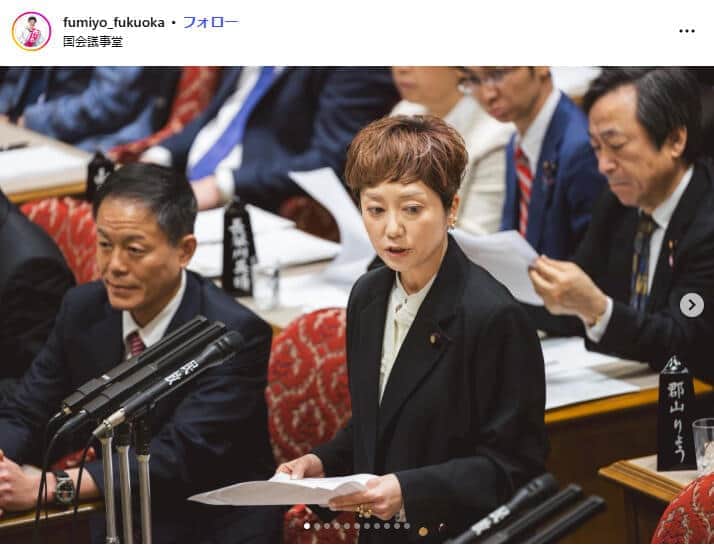 奥田芙美代氏のインスタグラム(@fumiyo_fukuoka)より