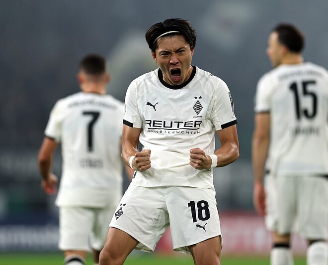 2試合連続ゴールを決めた町野。(C)Getty Images