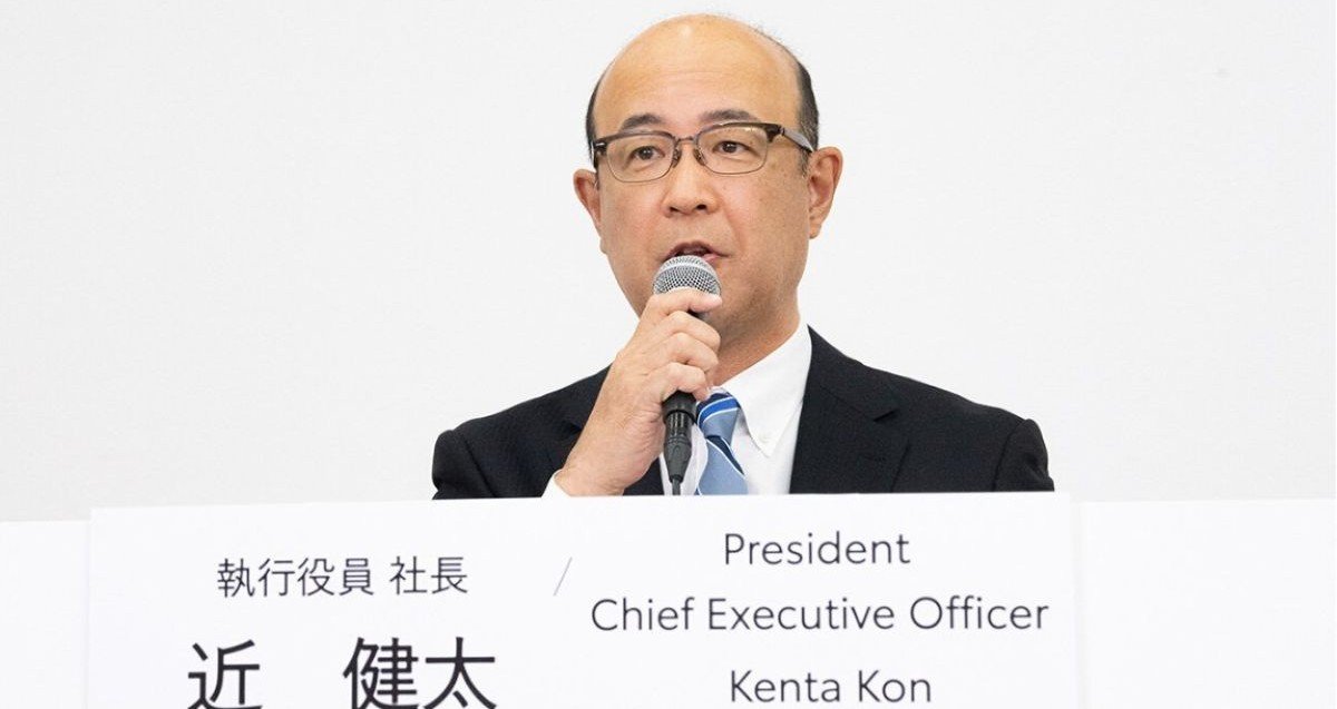 「失敗を恐れず挑戦できるよう背中を押すのが私の役割」などと語った近社長。決算説明会はオンラインで行われた