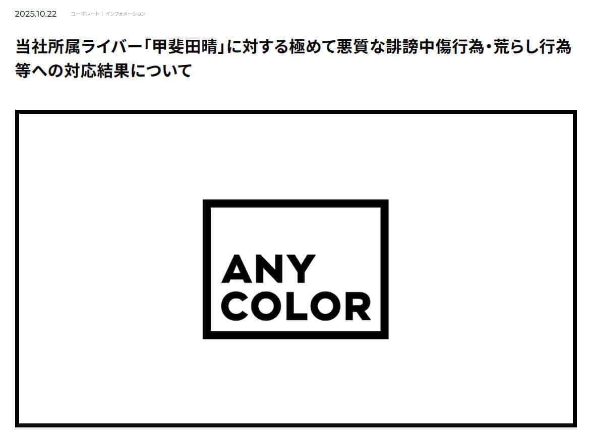 ANYCOLOR公式サイトより