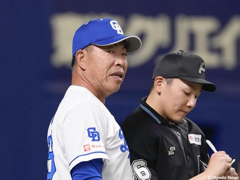  中日・井上一樹監督 (C)Kyodo News 