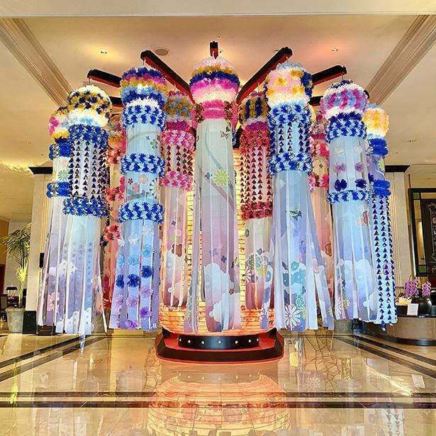 一宮七夕まつりがホテルで楽しめる 名古屋マリオットホテルで映え度満点の吹き流し飾りを展示 Peachy ピーチィ ライブドアニュース