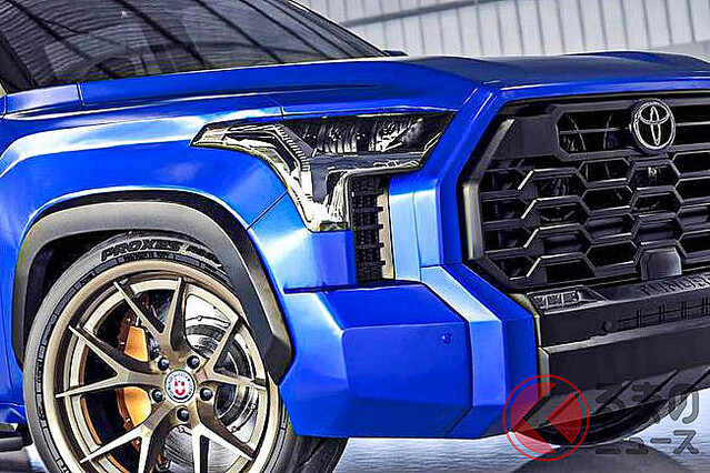 車高下げすぎ!? 全長6m級の超巨大トヨタ「タンドラ」をシャコタン化