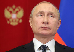 モスクワで2019年1月15日、式典に参加したプーチン大統領=AP
