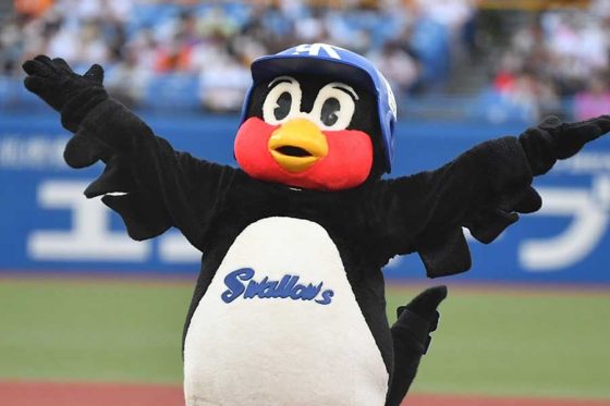 ヤクルトの球団マスコット「つば九郎」【写真:小林靖】