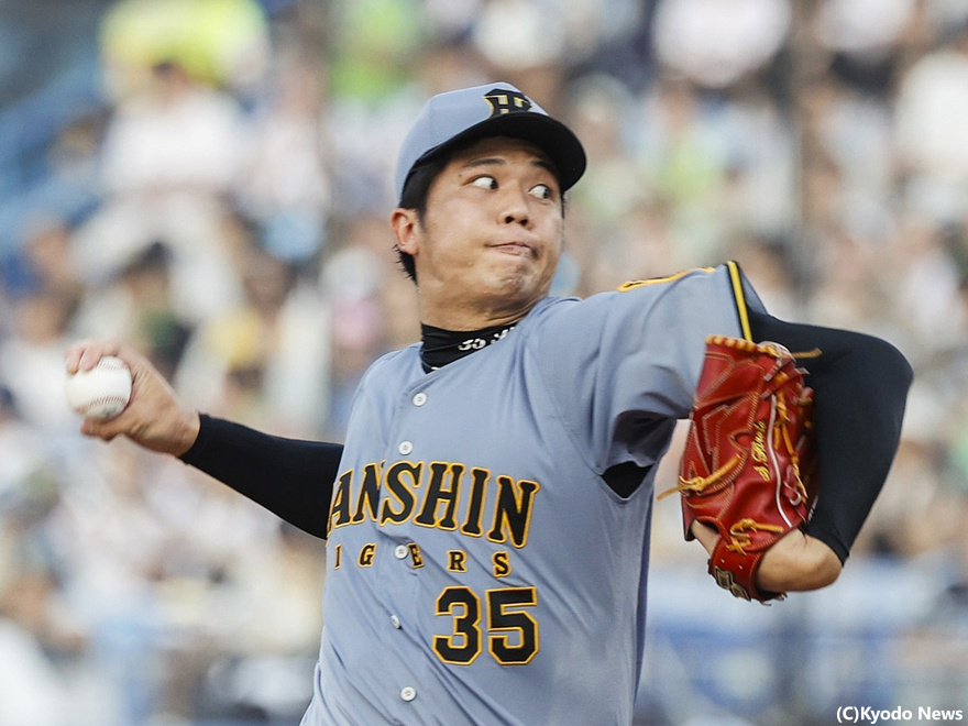  阪神・才木浩人 (C)Kyodo News 