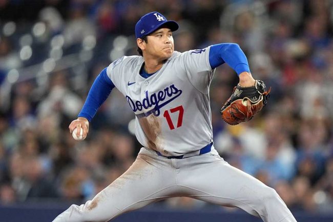ブルージェイズ戦に先発出場したドジャースの大谷翔平【写真:AP/アフロ】