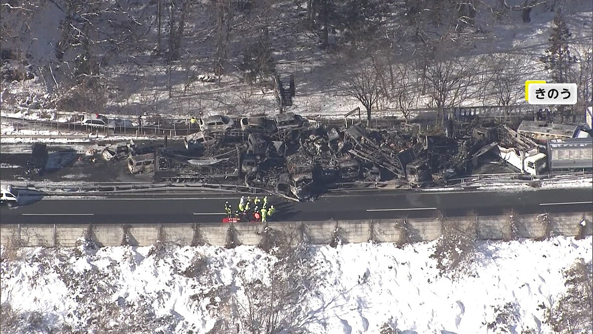 関越道で通行止めが42時間ぶりに全面解除 67台が絡んだ多重事故で2人死亡
