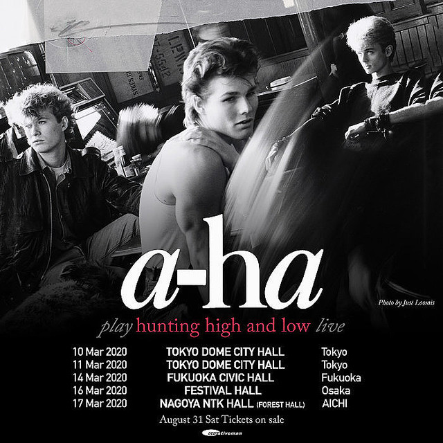 『A-HA play Hunting High & Low live』ビジュアル