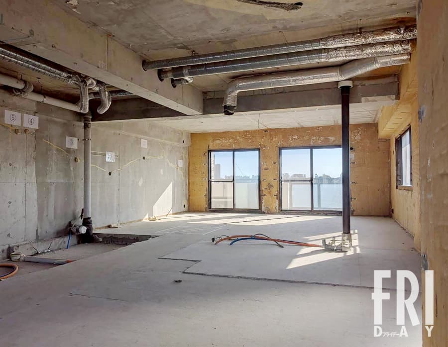 住民が退居した後の室内。「マンションの安全性が担保できない」というのが、東急側が退居を促す理由だった