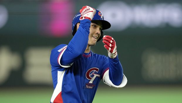 満塁弾を放ったフェアチャイルド選手(写真：ゲッティ)