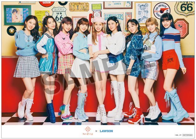 ローソン「NiziU」キャンペーンでクリアファイルプレゼント、メンバー