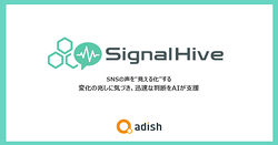 SNS�ξ�������������ô��Ǿ��������ǥ��å��塢AI�������������ܤΥ��������ꥹ�˥󥰥ġ����SignalHive�פ����
