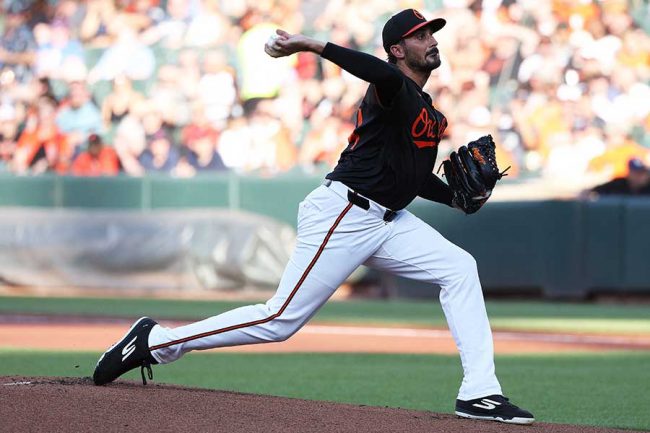 ブルージェイズ戦に先発したザック・エフリン【写真：ロイター】