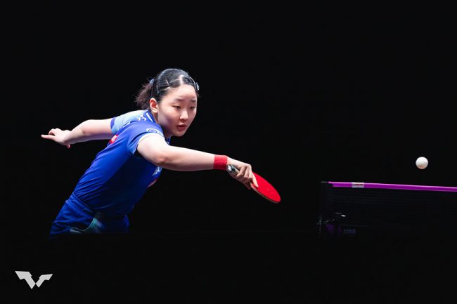 WTTチャンピオンズ・ドーハに出場した張本美和【写真：World Table Tennis提供】