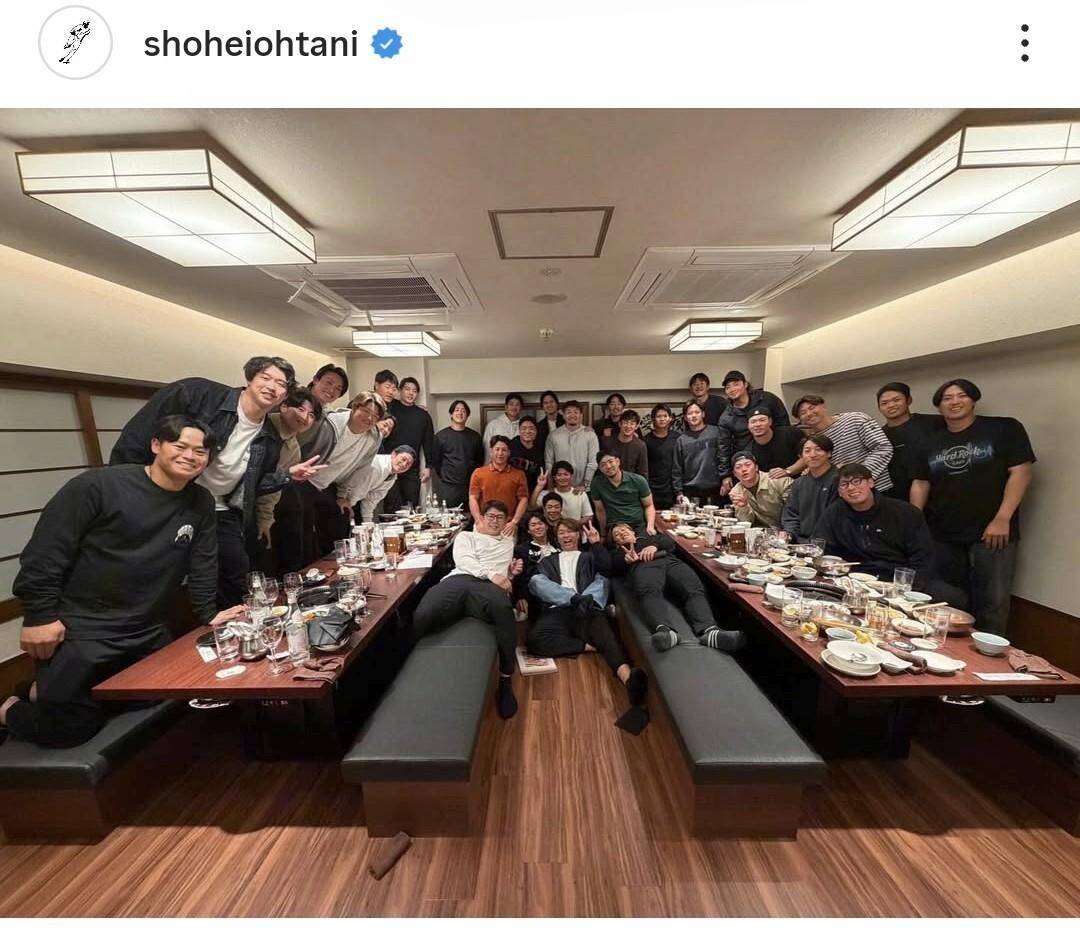 大谷翔平のインスタグラム（@shoheiohtani)から