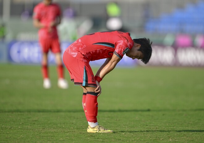 準決勝で日本に敗れたU-23韓国代表。(C)AFC