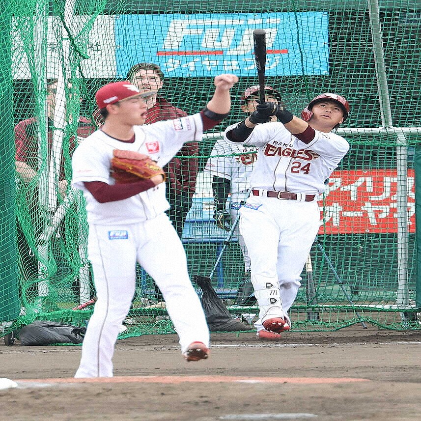 黒川史陽　実使用バット 楽天 高卒7年目の黒川史陽がライブBPで強烈打 レギュラー定着へテーマ