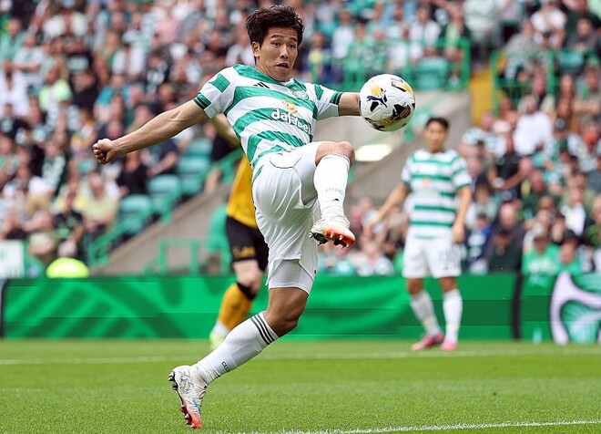 セルティックでまだゴールを挙げられていない山田。(C)Getty Images