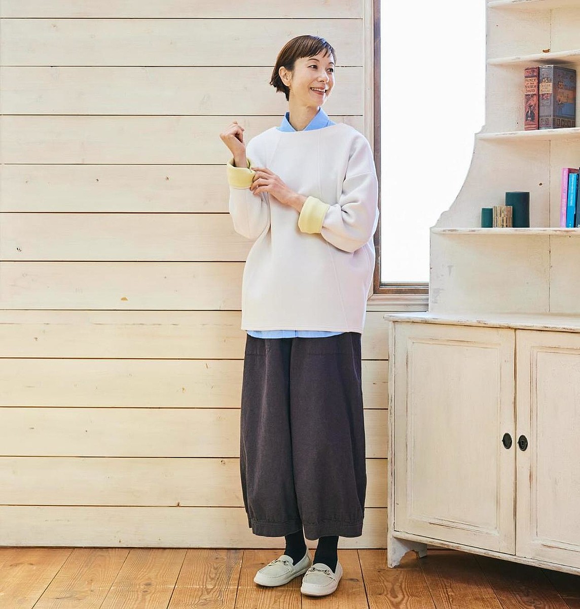 気になる下半身 →【大人のしまむら】で徹底カバー！ 40・50代の味方♡「コクーンパンツ」