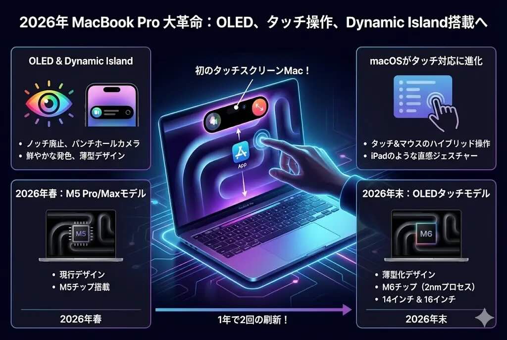 iPhoneとiPad風にリミックス？ 有機EL版MacBook Proのデザイン判明