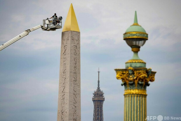 仏パリのオベリスク、「金の頂点」復活 - ライブドアニュース