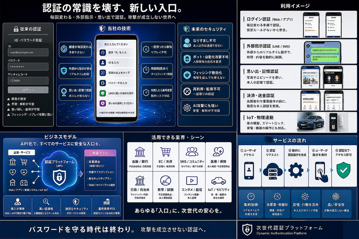情報漏洩をなくす、漏洩しても次の被害につなげない未来を目指す無数鍵多重時変成立点理論の6件目特許取得