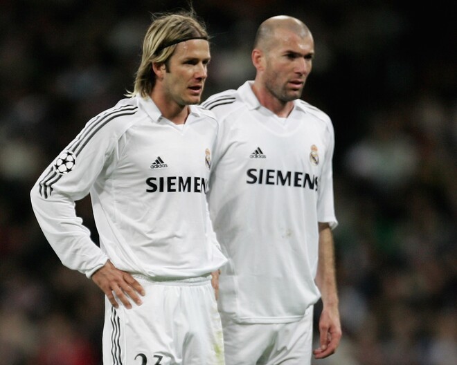 ジダン、フィーゴの生写真