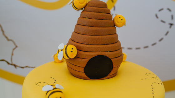 ミツバチに人工栄養食 15倍成長