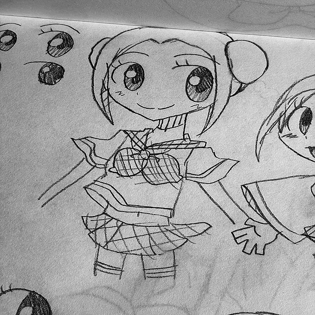 小2のときに描いた絵 絵力の成長やタッチの変化が話題 小3のころ描いた絵と現在の絵を並べた