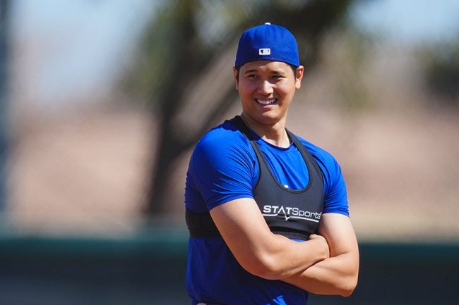 ドジャースのスプリングトレーニングに参加している大谷翔平【写真:荒川祐史】