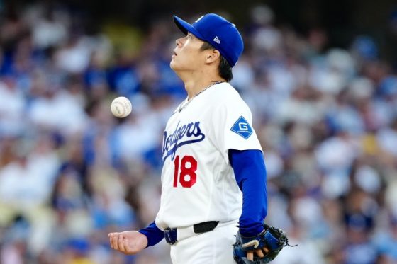 ブルワーズ戦に先発したドジャース・山本由伸【写真:黒澤崇】